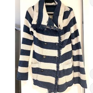 Free People Fringe Lambs Wool Coat
